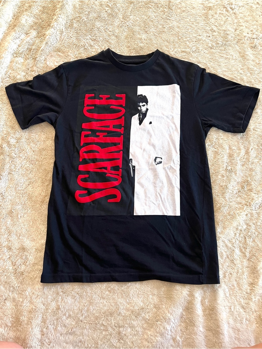 SCARFACE Woman's Black Red & White Graphic T-Shirt Size S